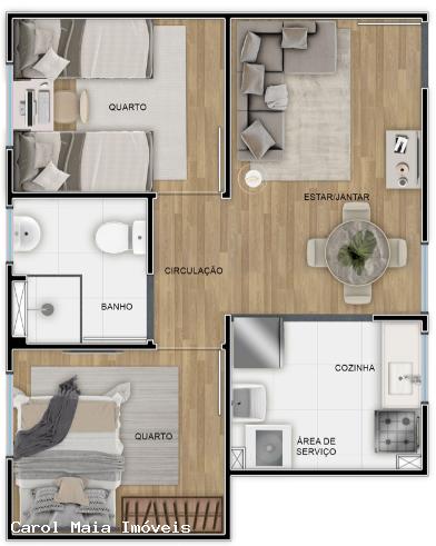 Apartamento à venda com 2 quartos, 41m² - Foto 7