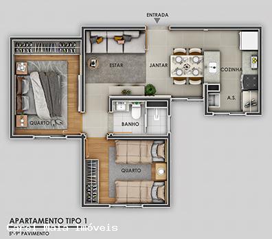 Apartamento à venda com 2 quartos, 42m² - Foto 10