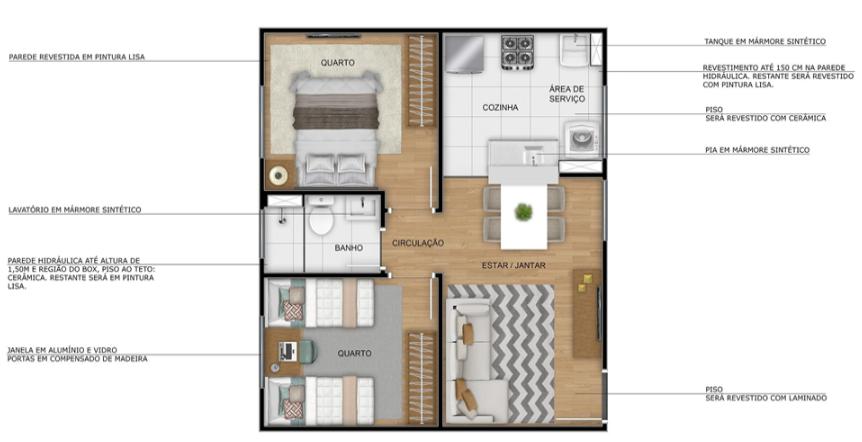 Apartamento à venda com 2 quartos, 41m² - Foto 7