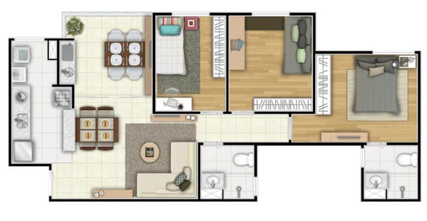 Apartamento à venda com 3 quartos, 70m² - Foto 11