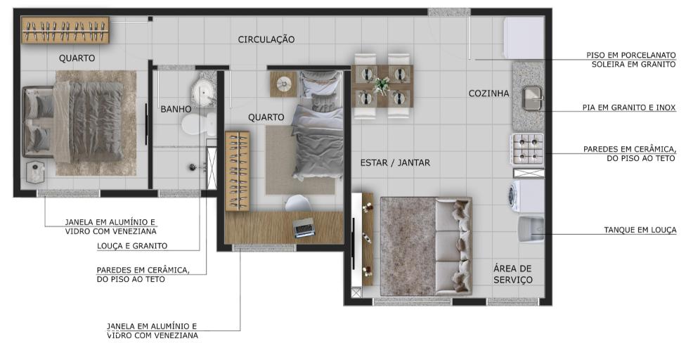 Apartamento à venda com 2 quartos, 43m² - Foto 19