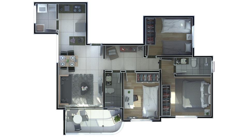 Apartamento à venda com 3 quartos, 86m² - Foto 6