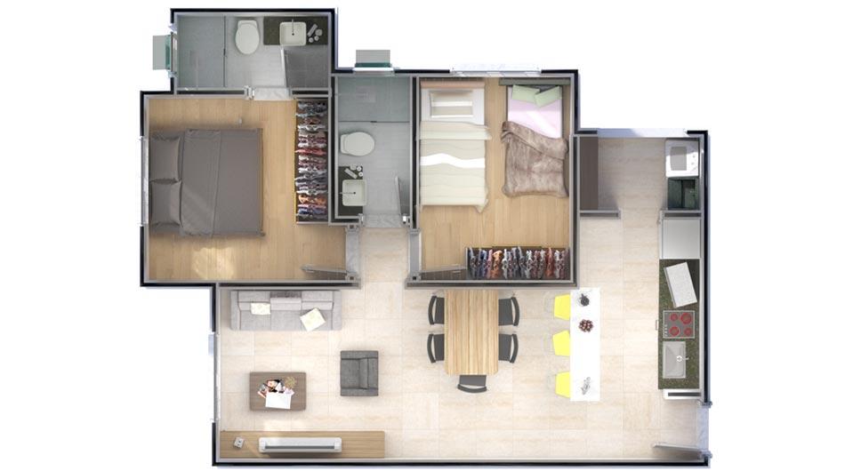 Apartamento à venda com 2 quartos, 55m² - Foto 6