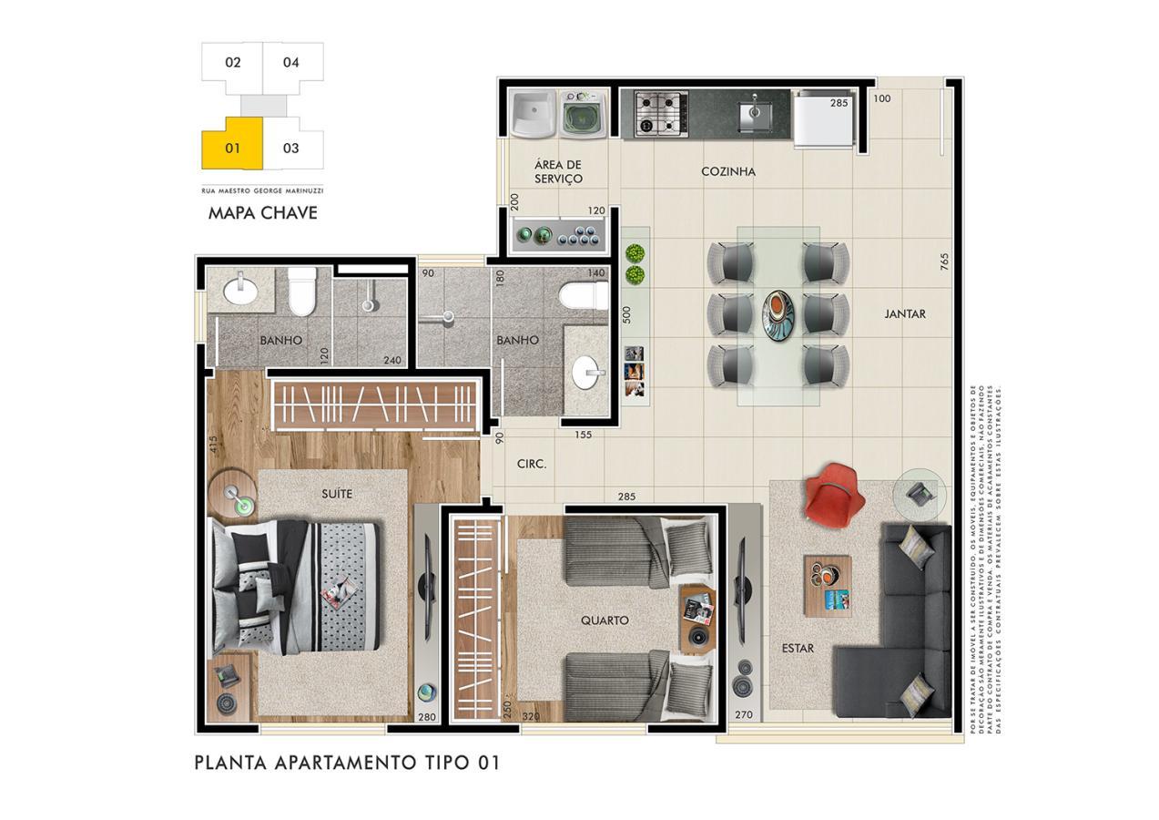 Apartamento à venda com 2 quartos, 65m² - Foto 7