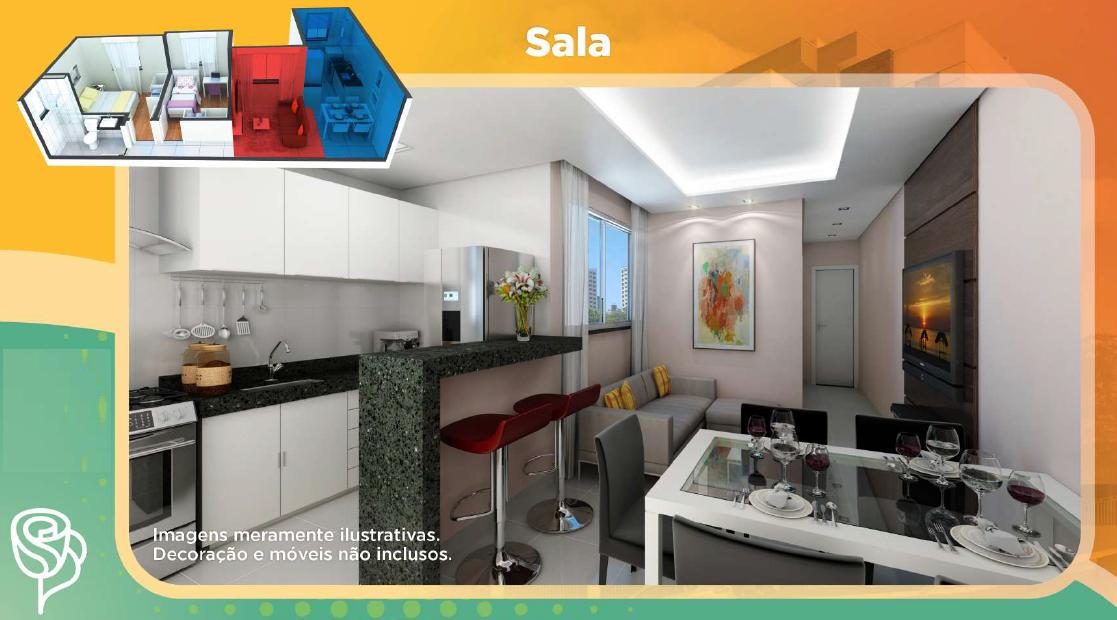 Apartamento à venda com 2 quartos, 46m² - Foto 3